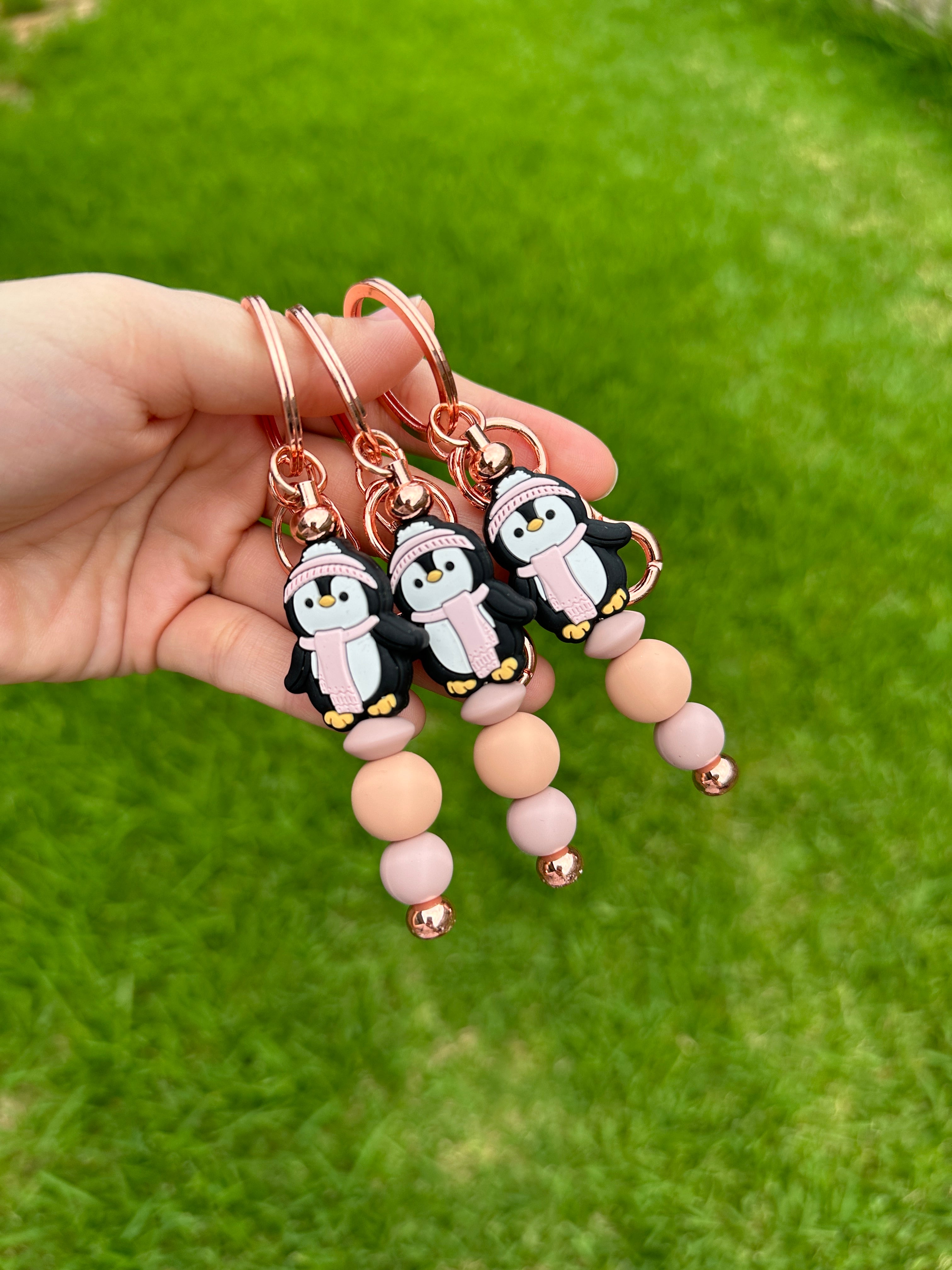 Penguin Keychain (Pink)