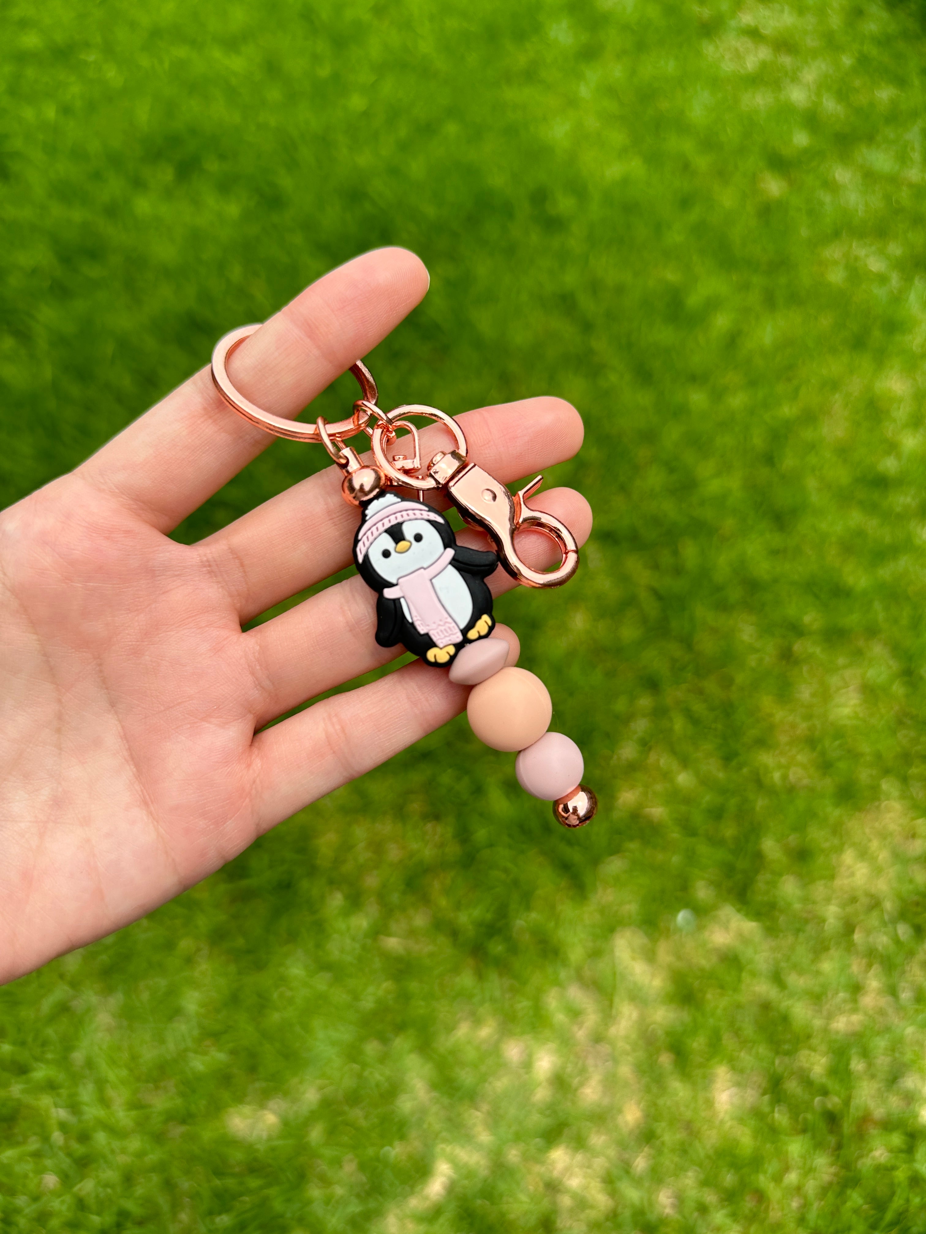 Penguin Keychain (Pink)
