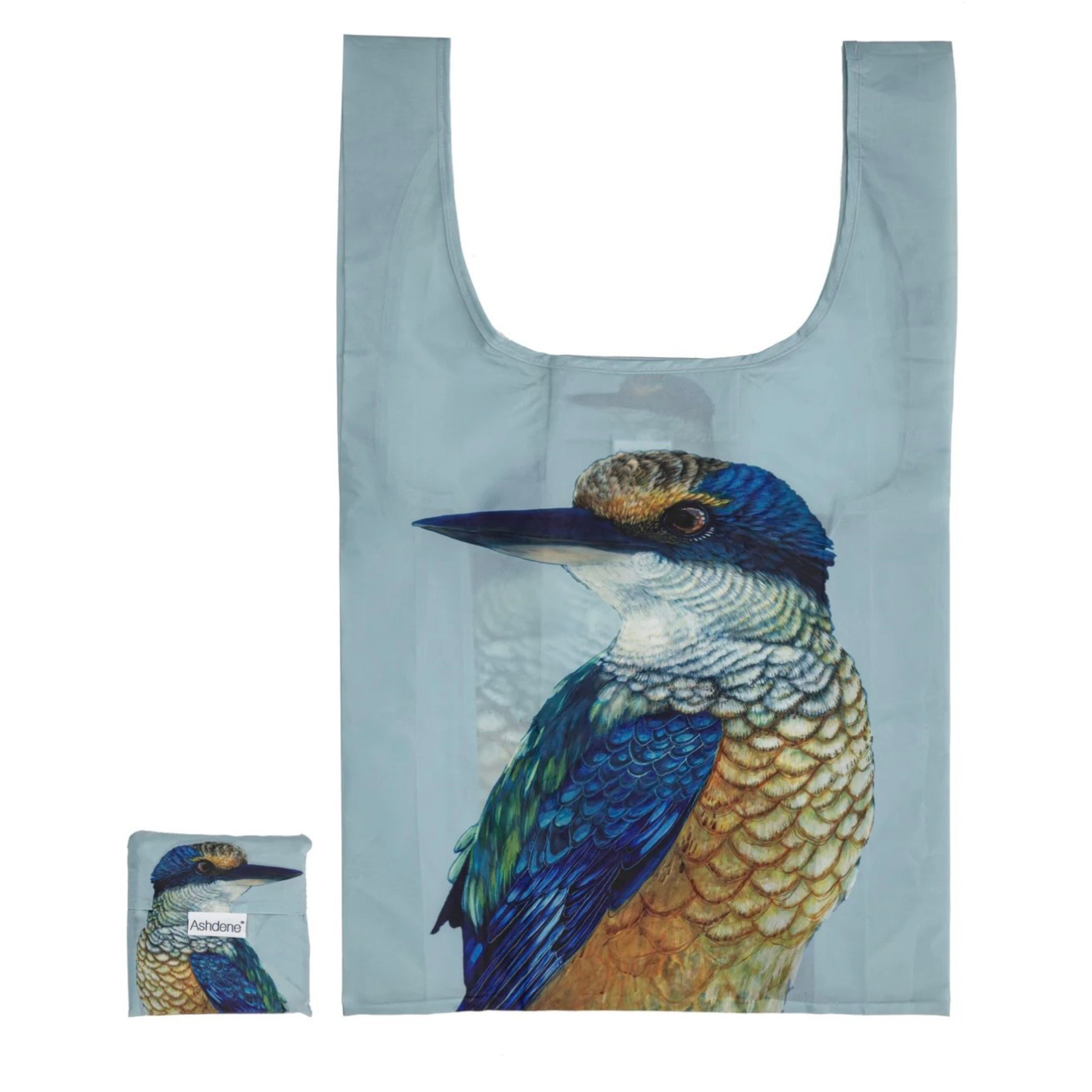 Modern Birds Kingfisher Reusable Tote Bag