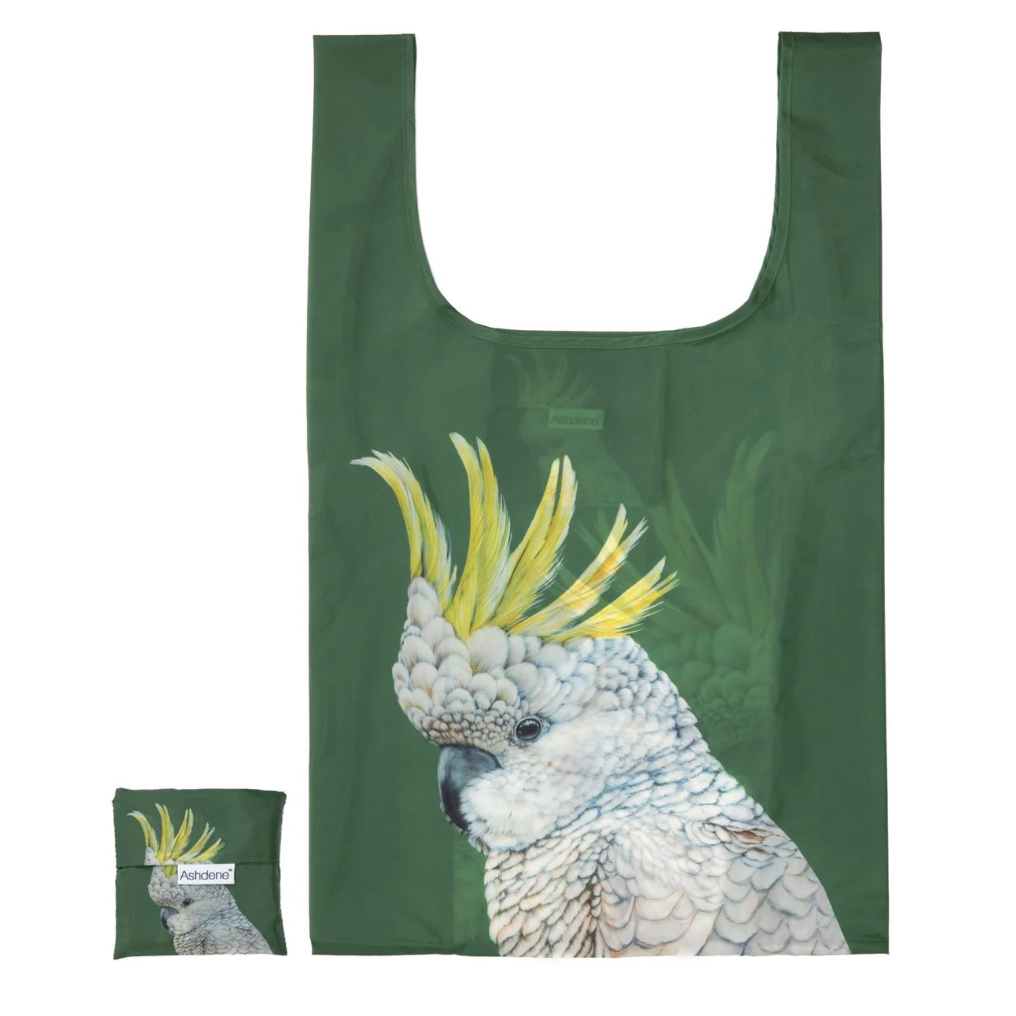 Modern Birds Cockatoo Reusable Tote Bag