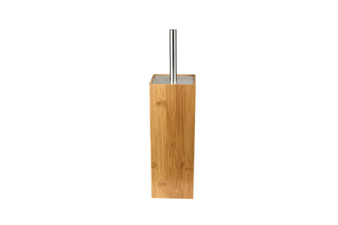 Square Bamboo Stainless Steel Toilet Brush