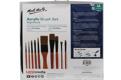 Signature Taklon Brush Set in Wallet 11pce - Acrylic