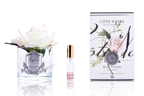 Cote Noire Perfumed Natural Touch Single Rose - Clear - Pink Blush
