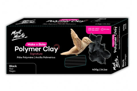Make n Bake Polymer Clay Signature 400g (14.1oz) - Black