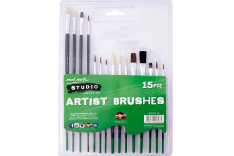 Silver Series Paint Brush Set 15pce