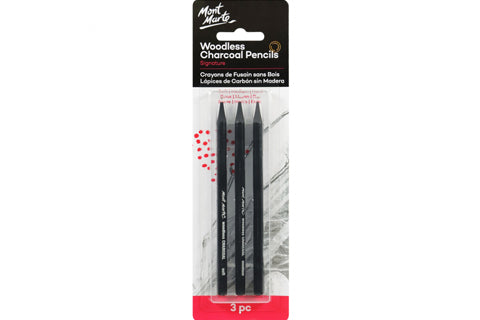 Signature Woodless Charcoal Pencils 3pce