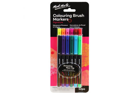 Signature Colouring Brush Markers 12pc