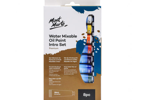 Water Mixable Oil Paint Intro Set Premium 8pc x 18ml (0.6oz)