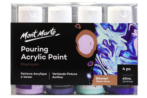 Premium Pouring Acrylic Paint 60ml (2oz) 4pc Set - Ethereal